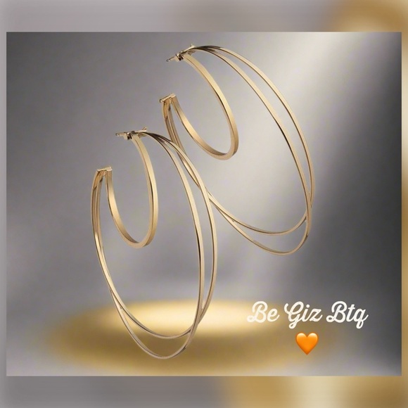 JENNIFER ZEUNER Authentic Cara Earrings in High-Shine Polish Gold Vermeil NWT